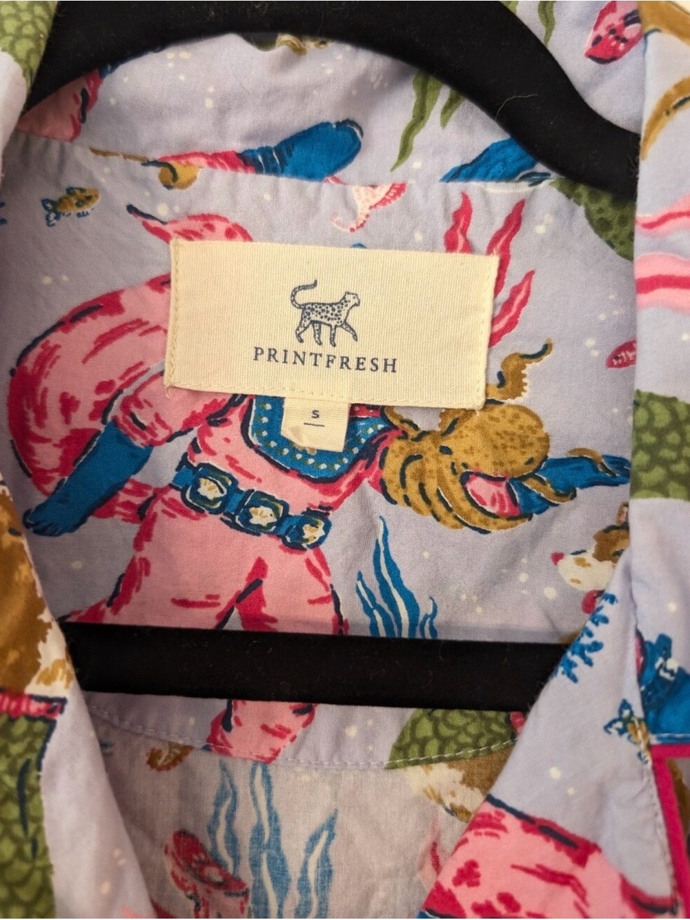 Printfresh Multicolor Mermaid-Print Short Pajama Set - Picture 4 of 5